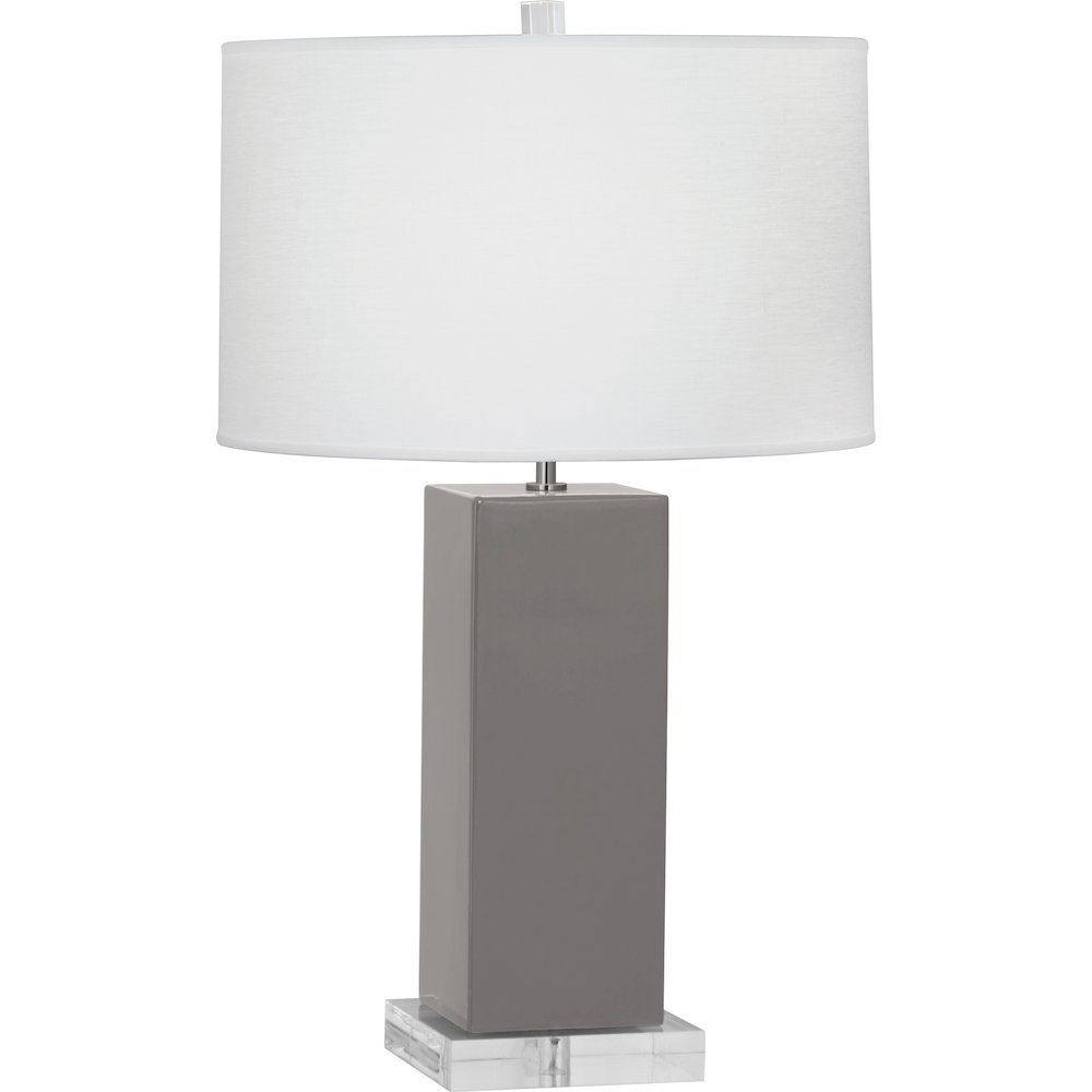 Smokey Taupe Harvey Table Lamp in Smokey Taupe Glazed Ceramic Color