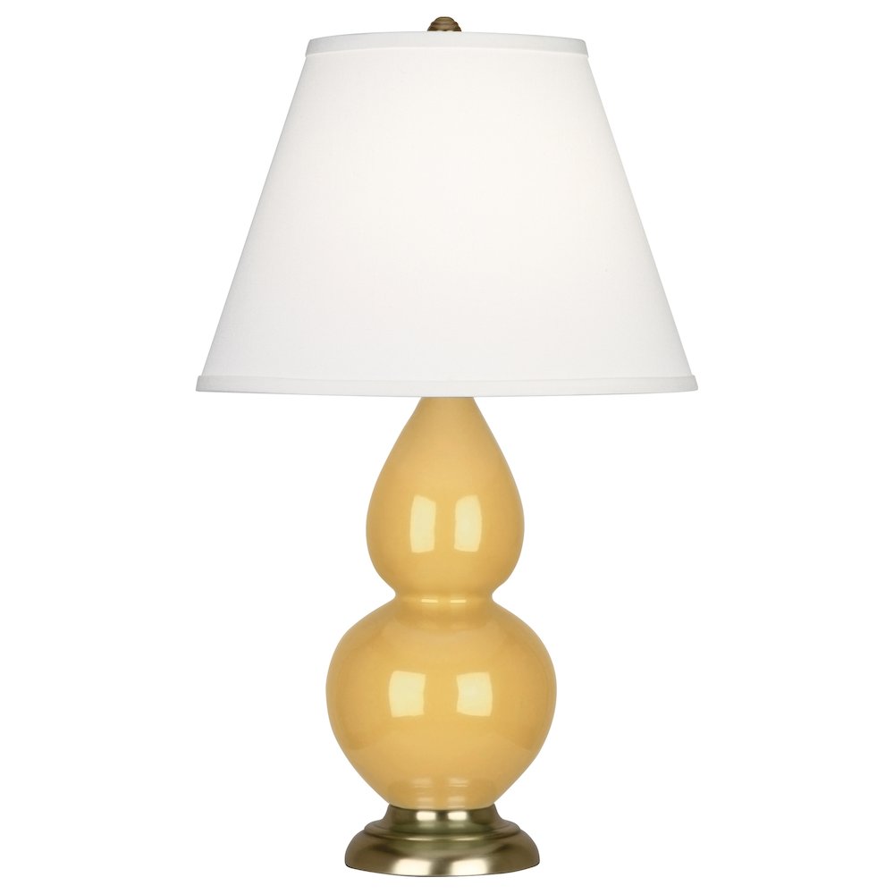 Sunset Small Double Gourd Accent Lamp in Sunset Yellow Glazed Ceramic Color