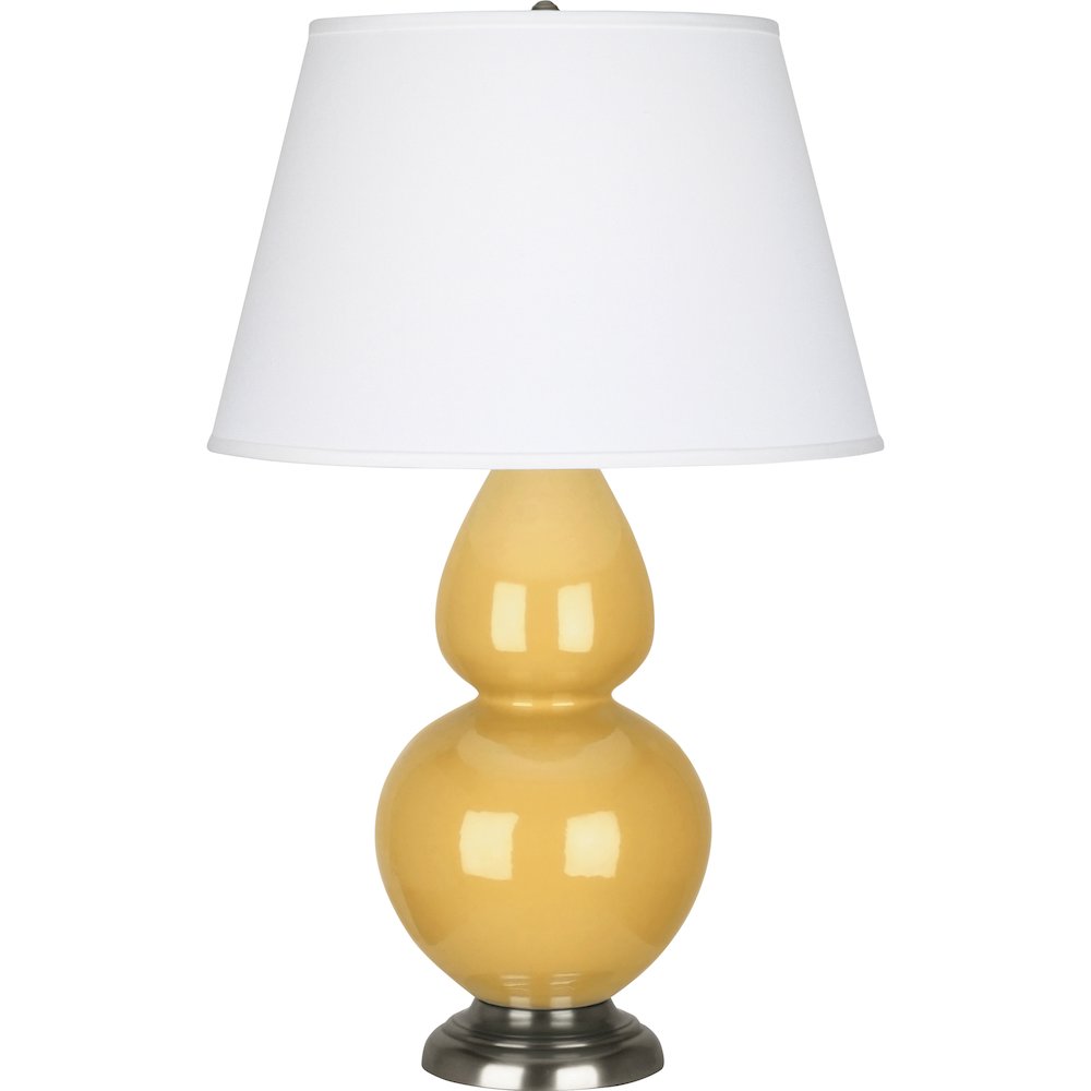 Sunset Double Gourd Table Lamp in Sunset Yellow Glazed Ceramic Color