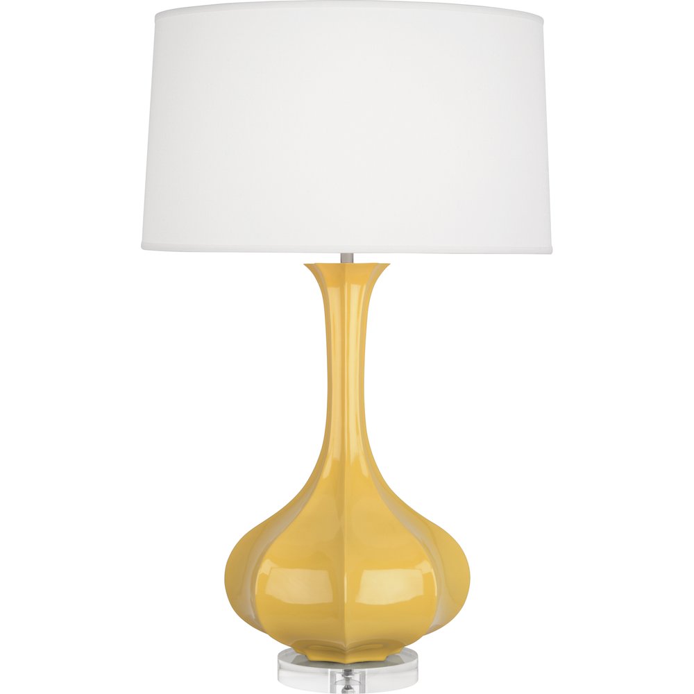 Sunset Pike Table Lamp in Sunset Yellow Glazed Ceramic Color