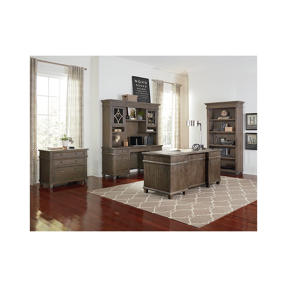 Carson Wood Lateral File, Storage File Drawer, Gray