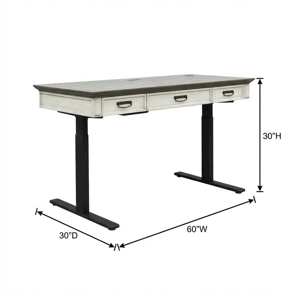 White Wood Writing Desk With Classic Rustic Design For Home Office Use