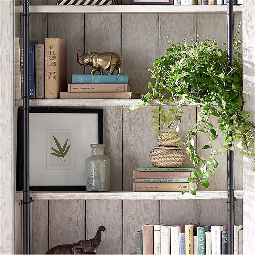Avondale 8' Tall Bookcase Wall With Ladder