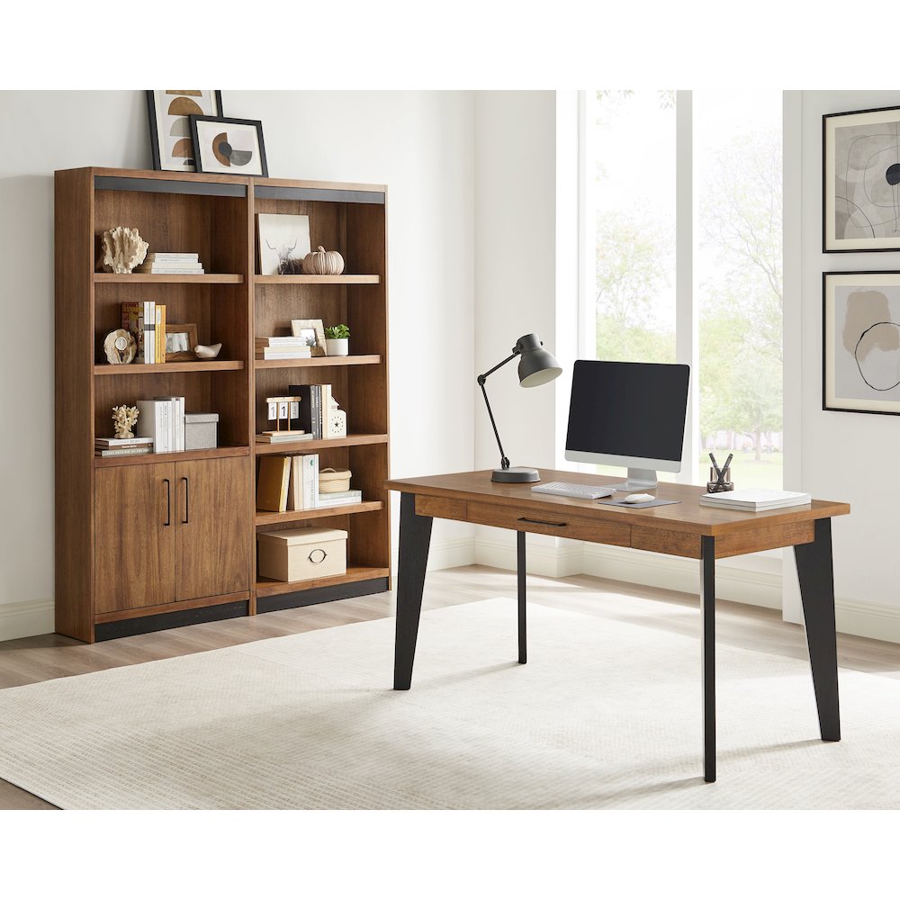 Avery Modern Writing Desk, Rich Medium Brown