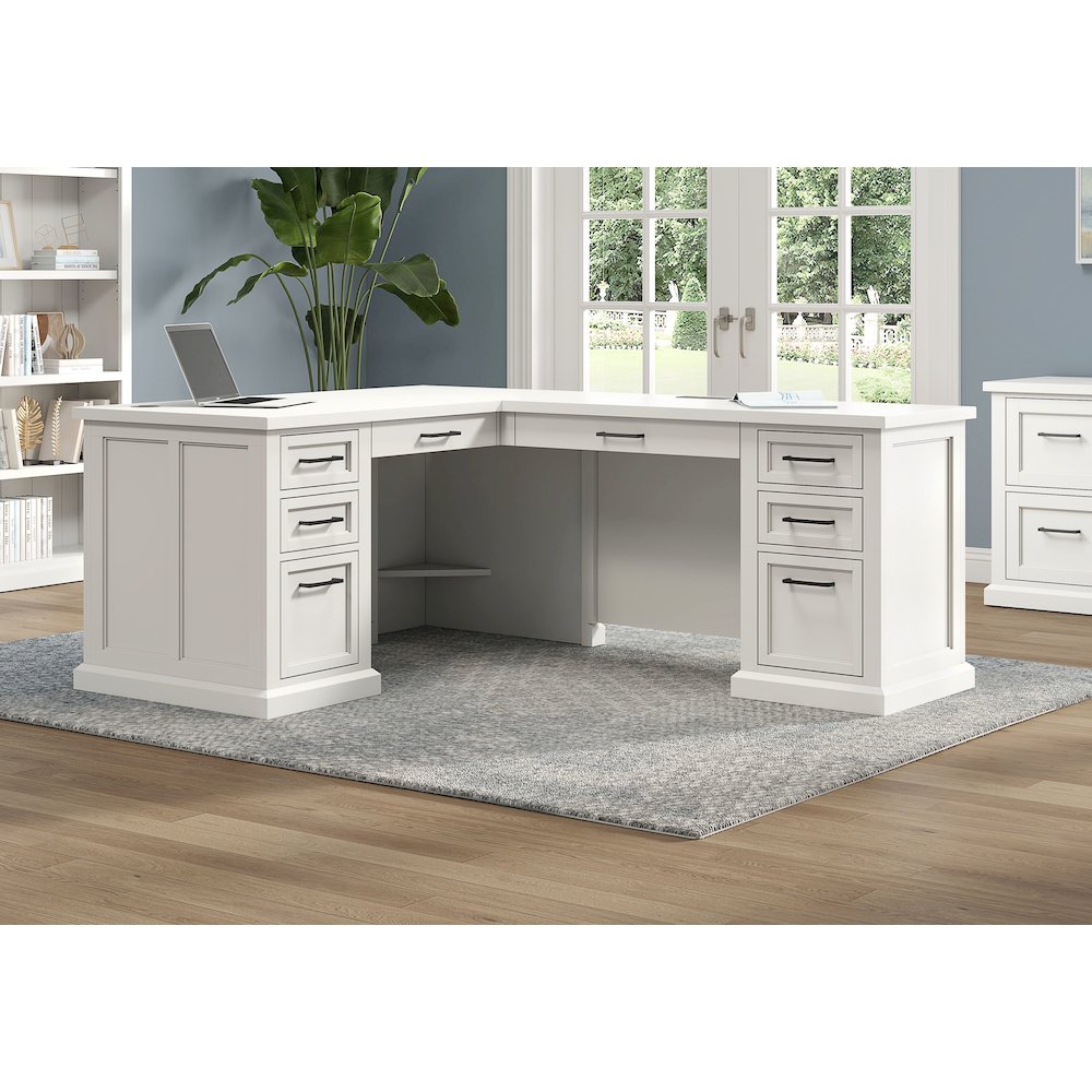 Abby Wood L-Desk & Return