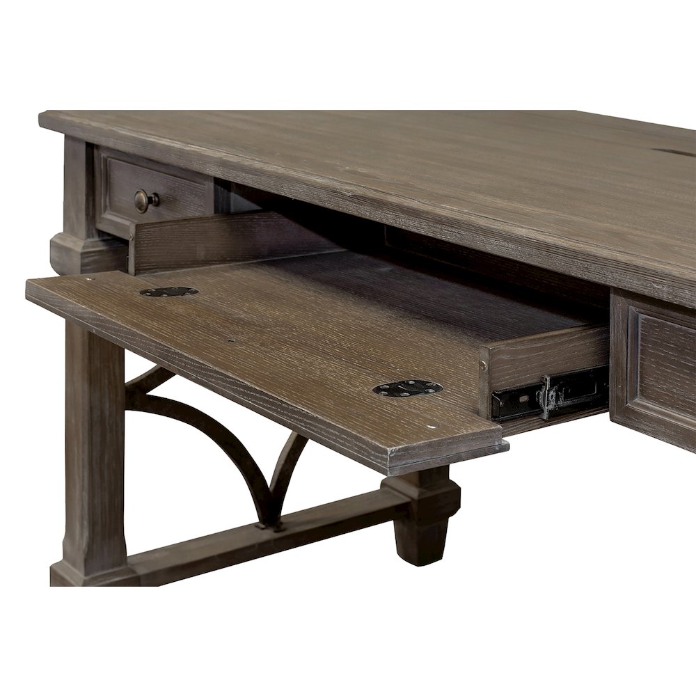 Carson Wood Writing Desk, Writing Table, Gray