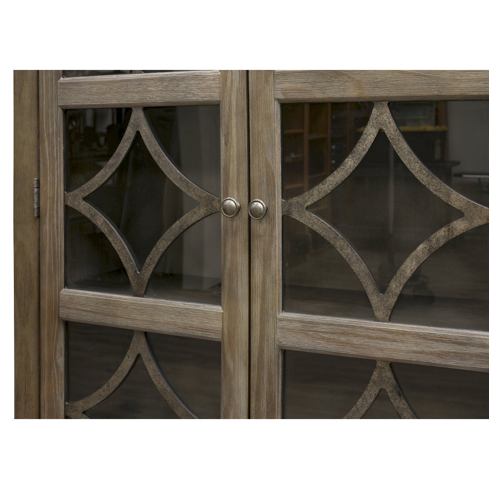 Carson Glass Display Cabinet, Gray