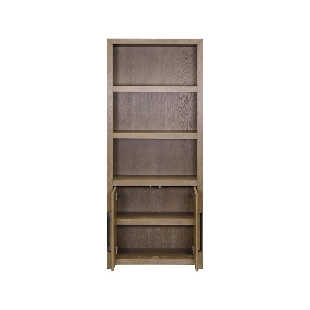 Canyon Drive Wood Bookcase with Doors, Fully Assembled
