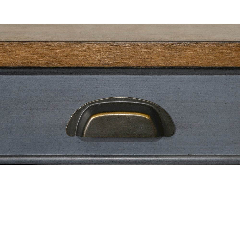 Fairmont Farmhouse Wood Writing Desk, Blue