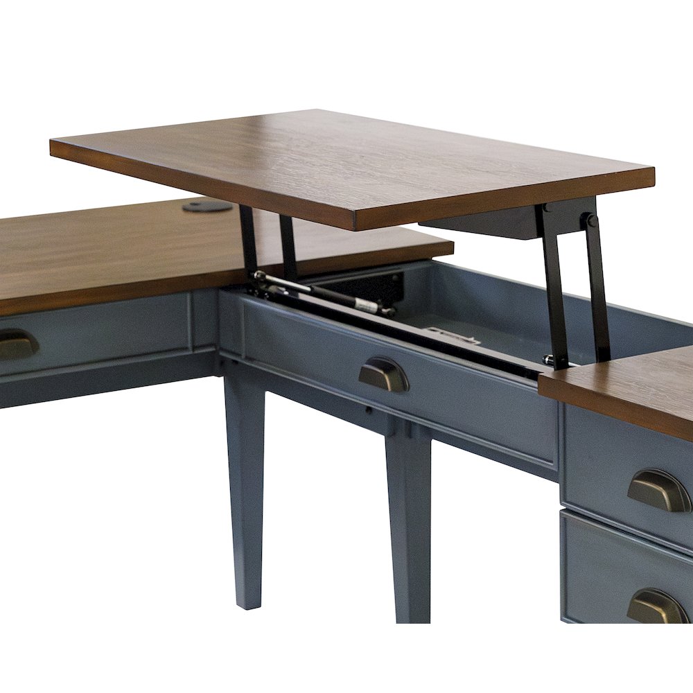 Fairmont Wood Half-Pedestal Writing Desk and Return