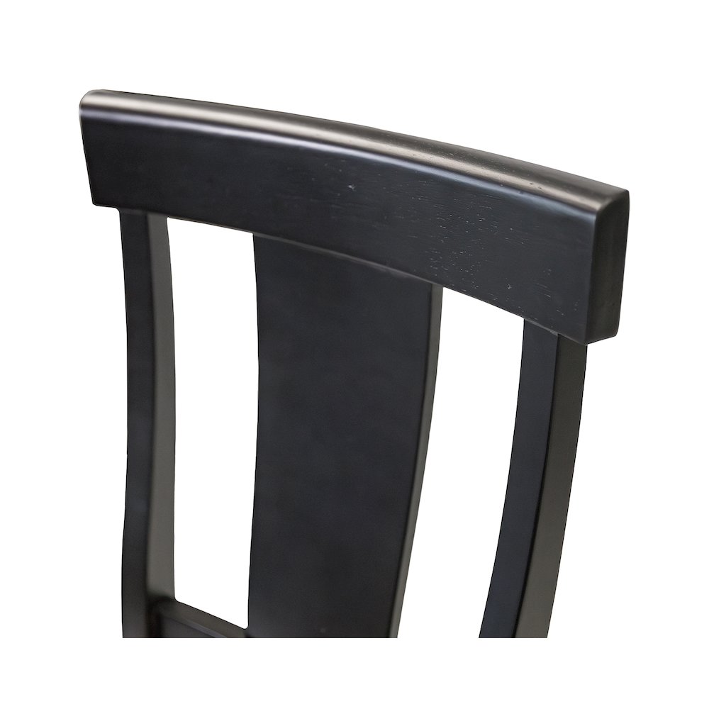 Hartford Two Wood Traditional Kitchen Table Chairs, Black