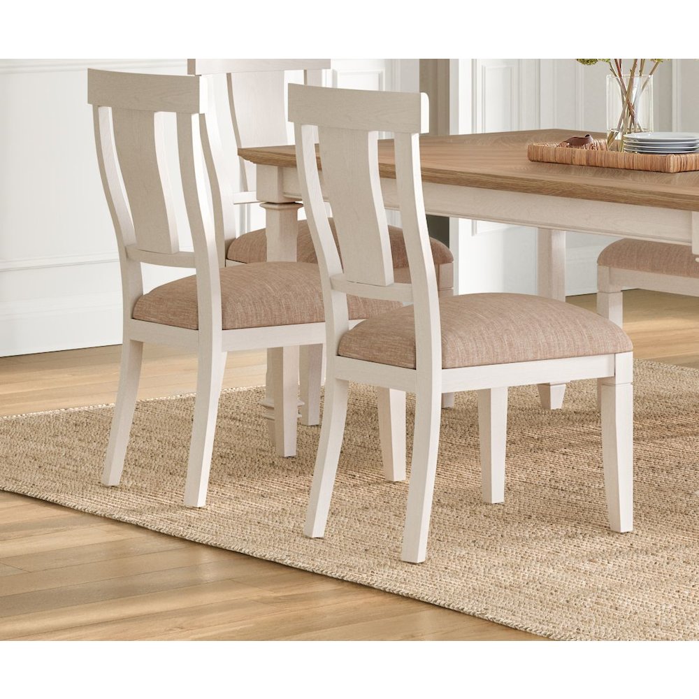 Hartford Two Wood Traditional Kitchen Table Chairs, White
