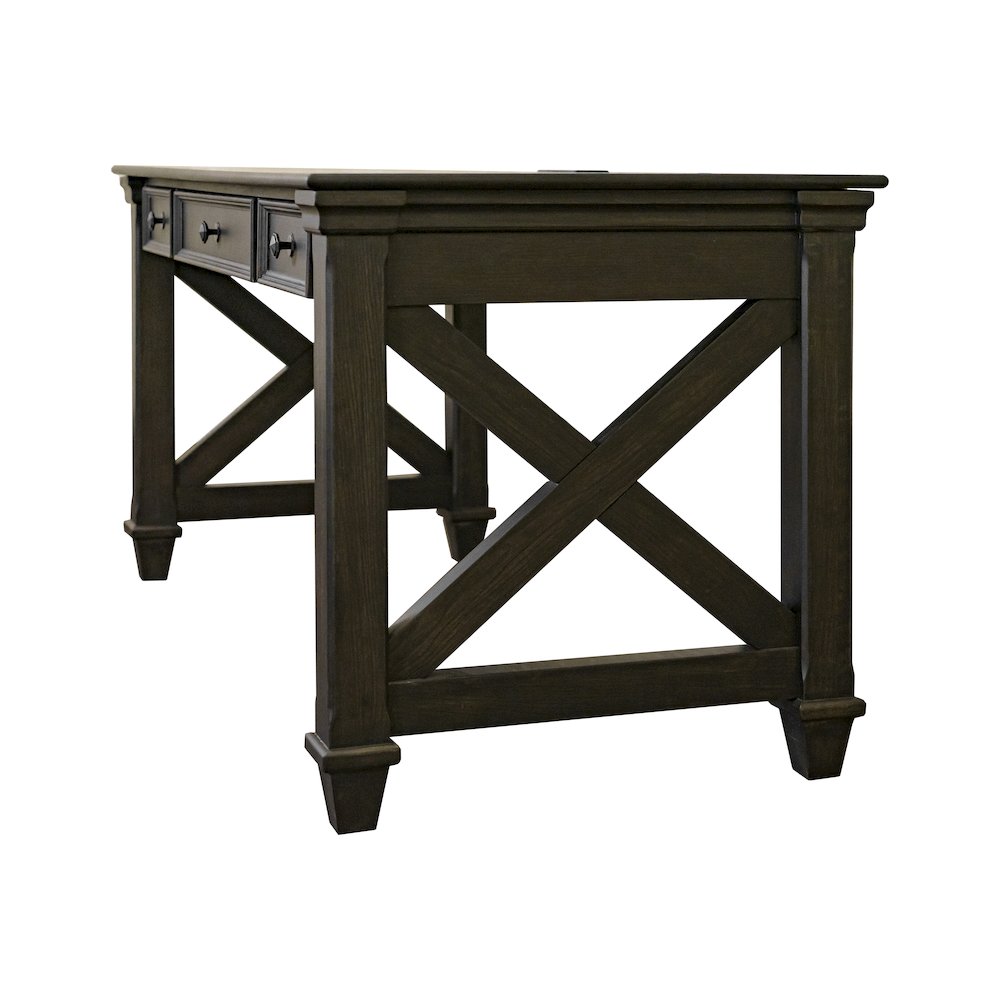 Kingston Traditional Wood Writing Desk, Dark Brown