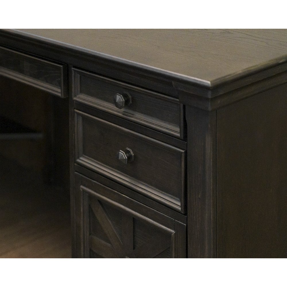 Kingston Wood L-Desk & Return, Writing Table & Return