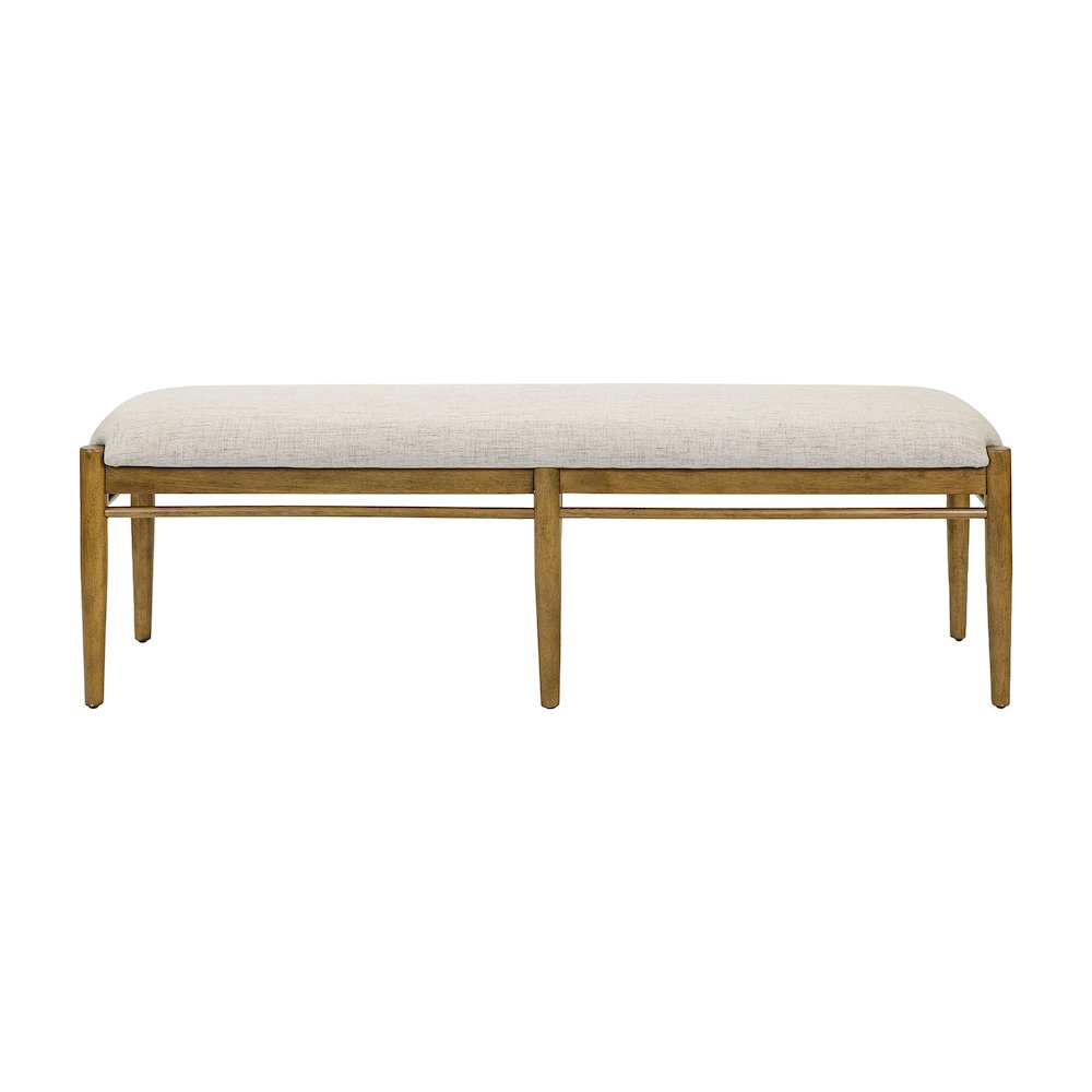 Lachlan Modern Wood Dining Table Bench, Fully Assembled, Brown