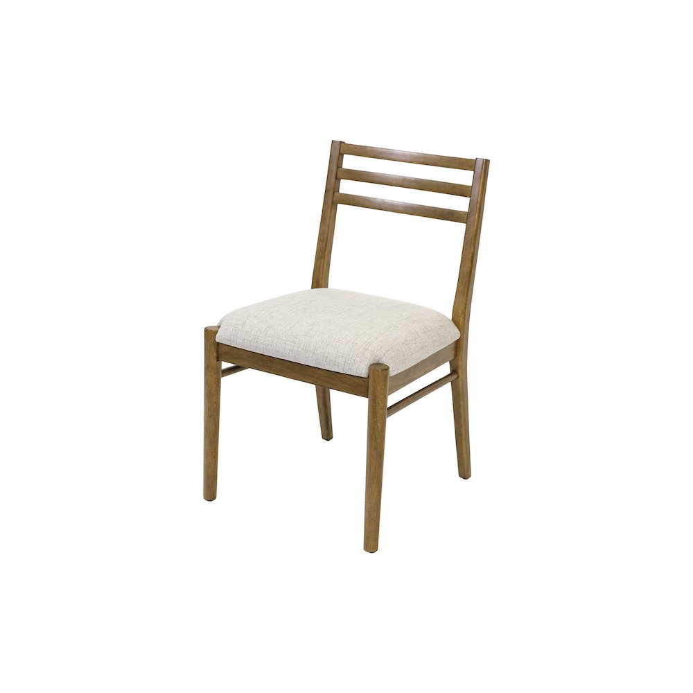 Lachlan Two Wood Modern Slat Back Chairs, Brown