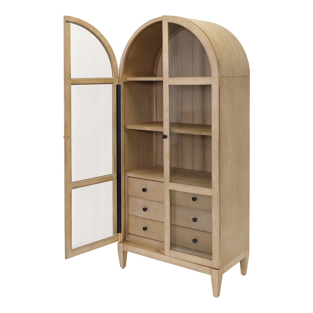 Laurel Wood Arched Display Cabinet/Bookcase