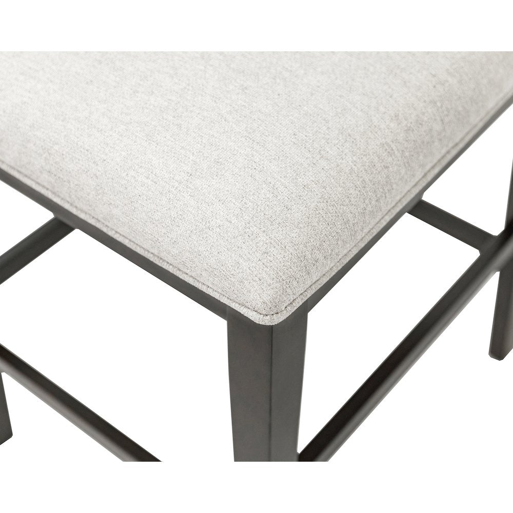 Montclair Modern Wood Counter Height Kitchen Dining Table and Four Chairs, Black