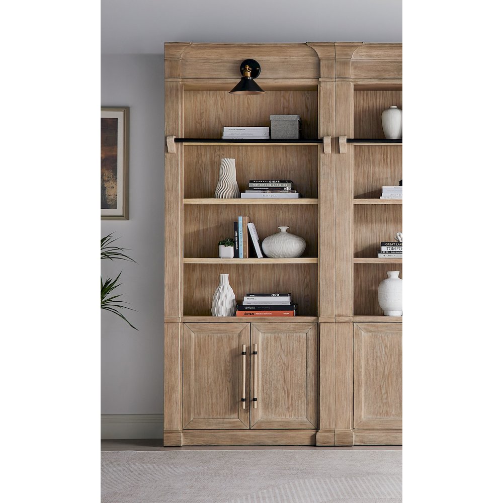 Contemporary 8' Tall Wood Bookcase, Storage Organizer, Display Shelf, Brown