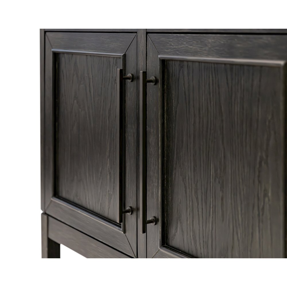 Modern Wood Arched Display Cabinet/Bookcase, Storage Cabinet, Black