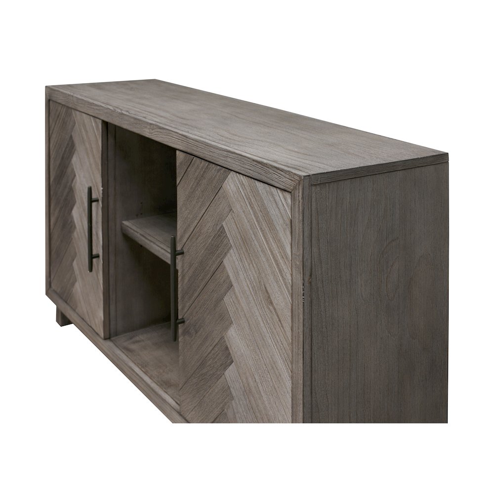 Palisades 60" TV Console, Fully Assembled, Gray