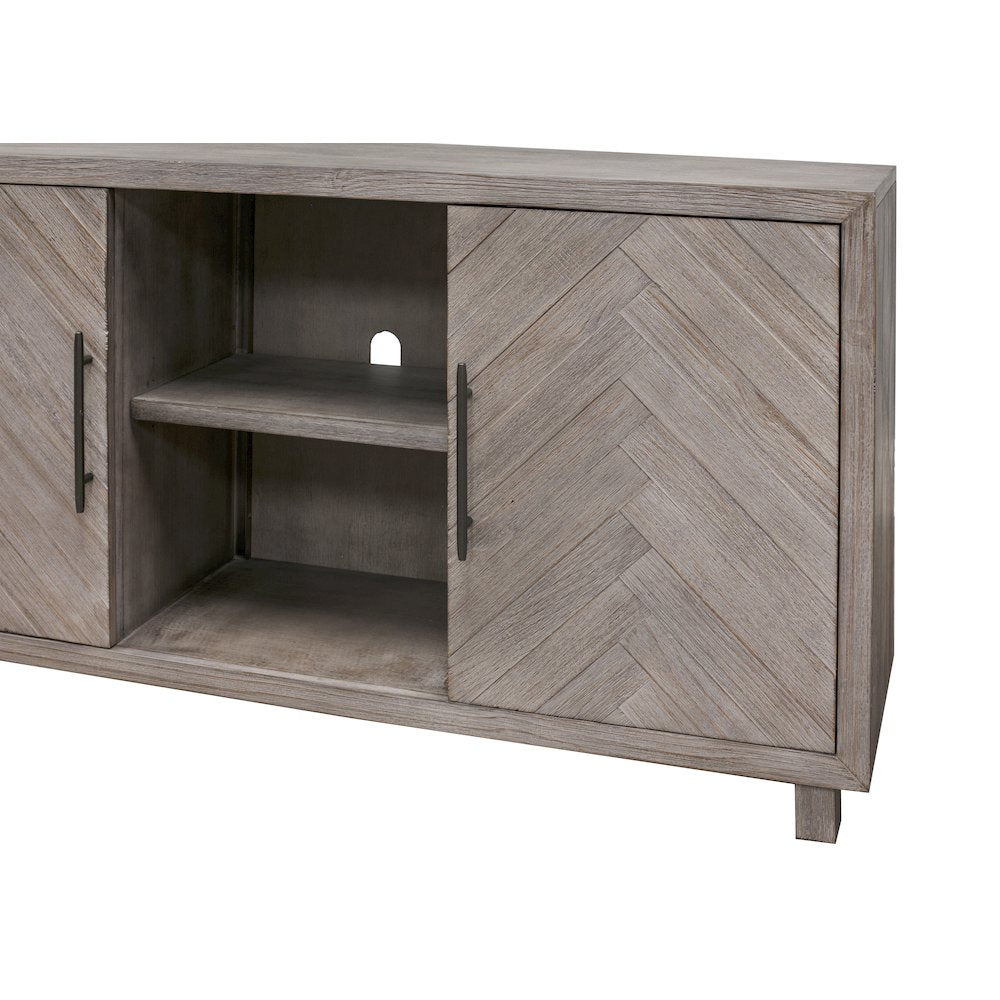 Palisades 60" TV Console, Fully Assembled, Gray