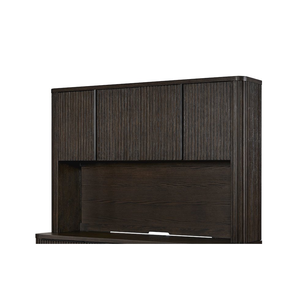 Tulane Executive Hutch With Wood Doors, Fully Assembled, Brown