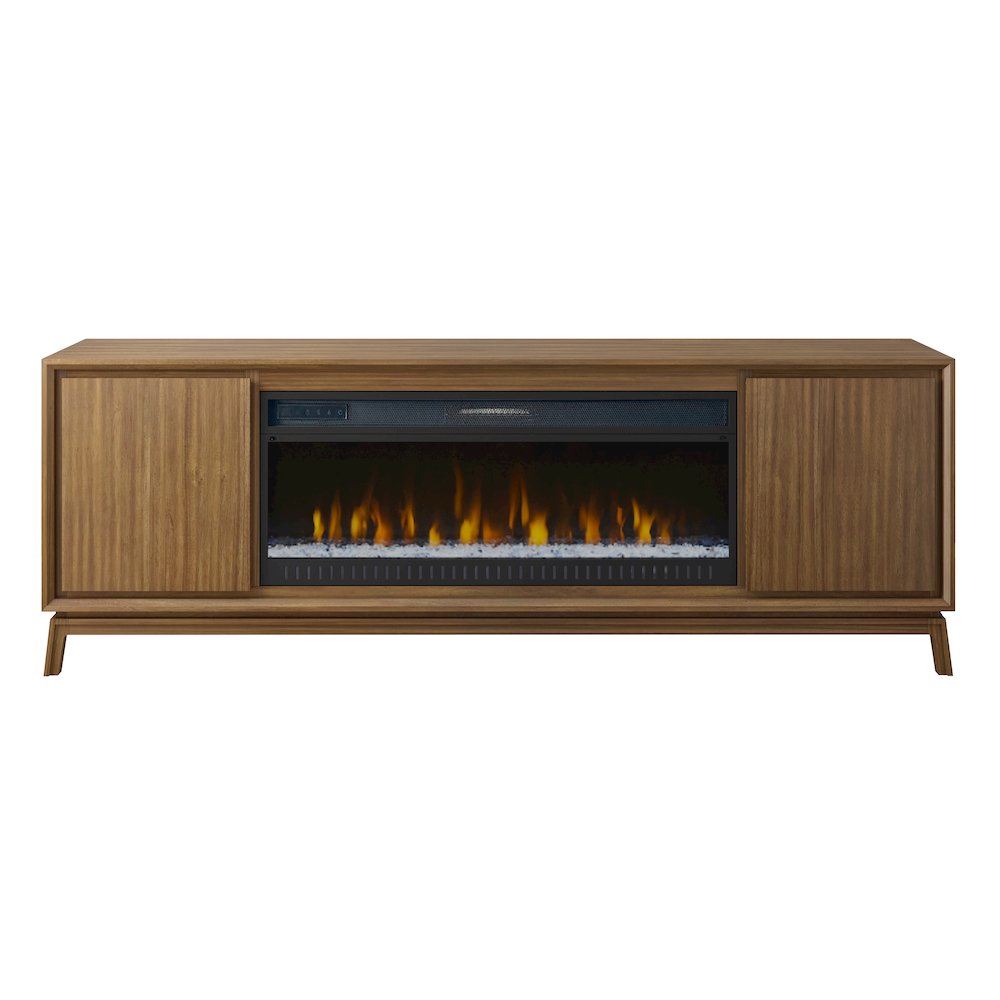 Williamsburg 80" Fireplace Console, Fully Assembled, Brown