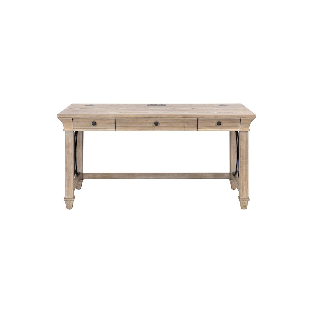 Traditional Wood Writing Desk, Office Table with Drawers