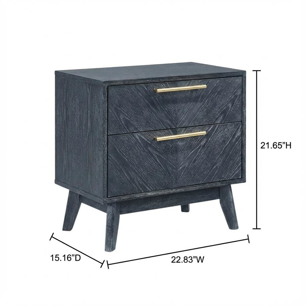 Modern Grey Ash Nightstand with Sleek Design for Bedroom Essentials