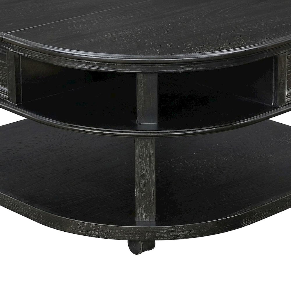 Muriel Pine Lift Top Coffee and Cocktail Table for Living Room, Charcoal