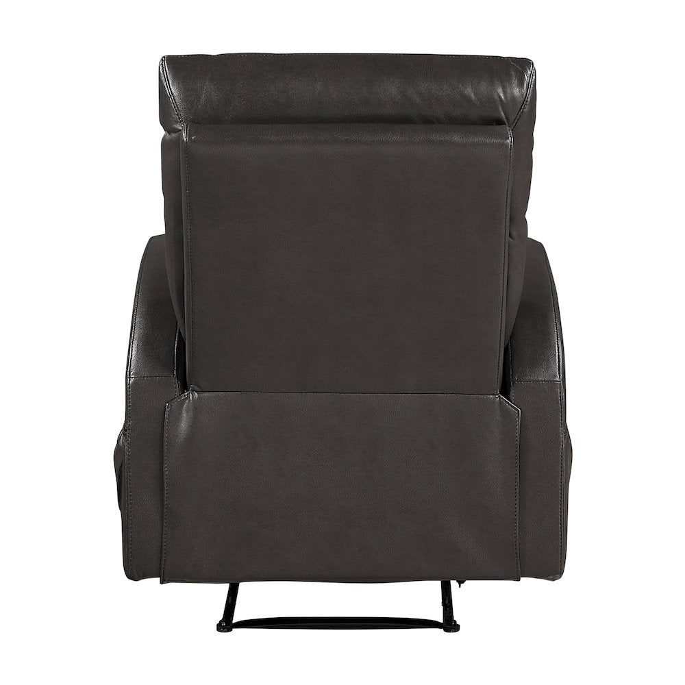 Allen Faux Leather Reclining Chair in Espresso