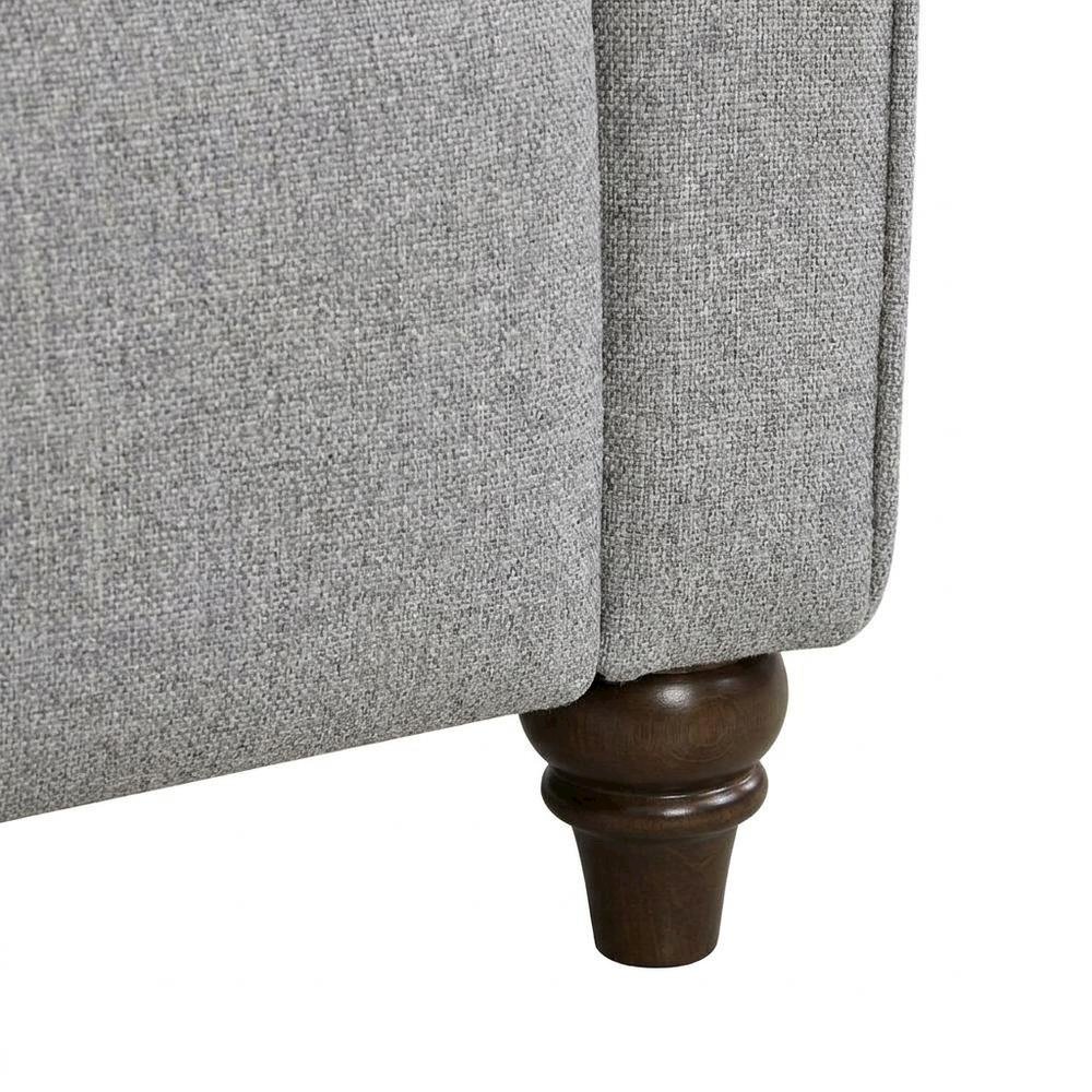 Textured Pushback Manual Recliner Chair for Living Room or Bedroom, Gray