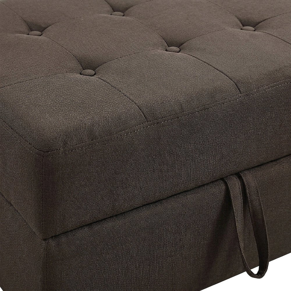 Maston Microfiber Storage Ottoman Bench with Lift-Top, Chocolate