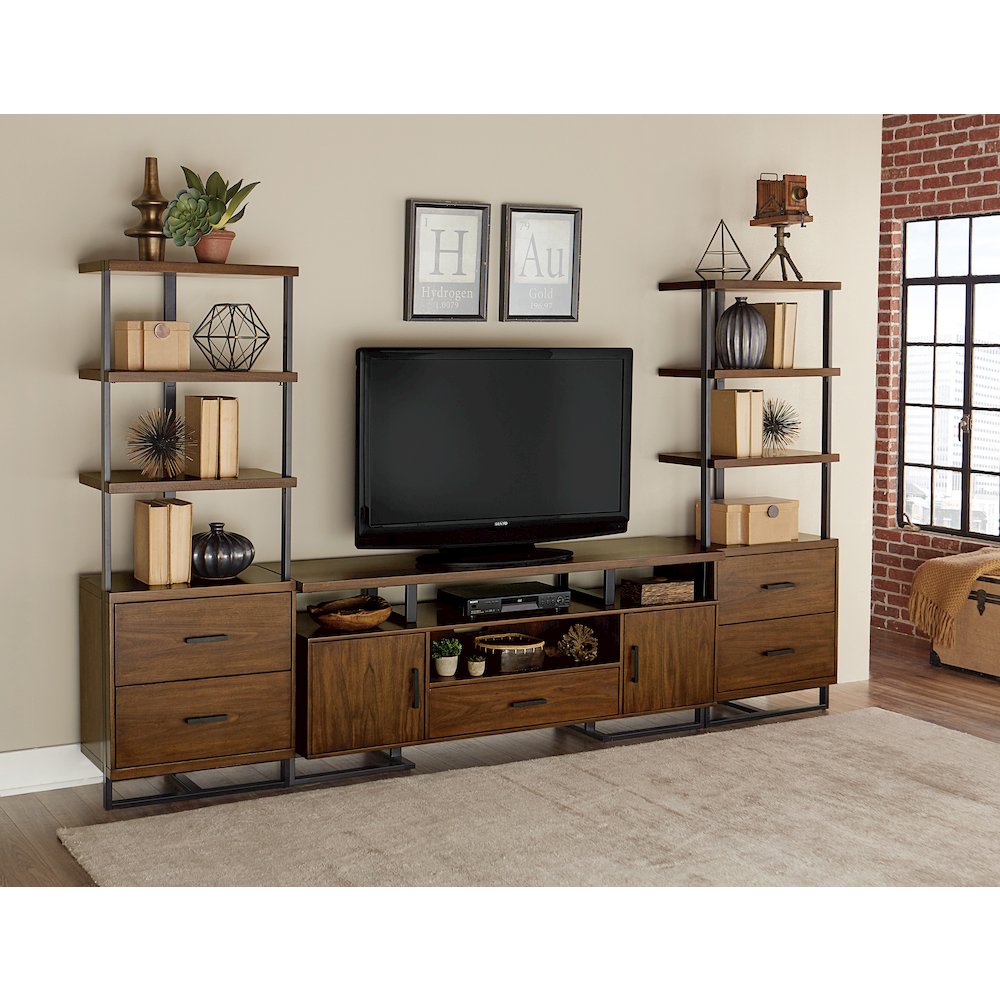 Sedley Rubberwood 68" TV Stand in Walnut