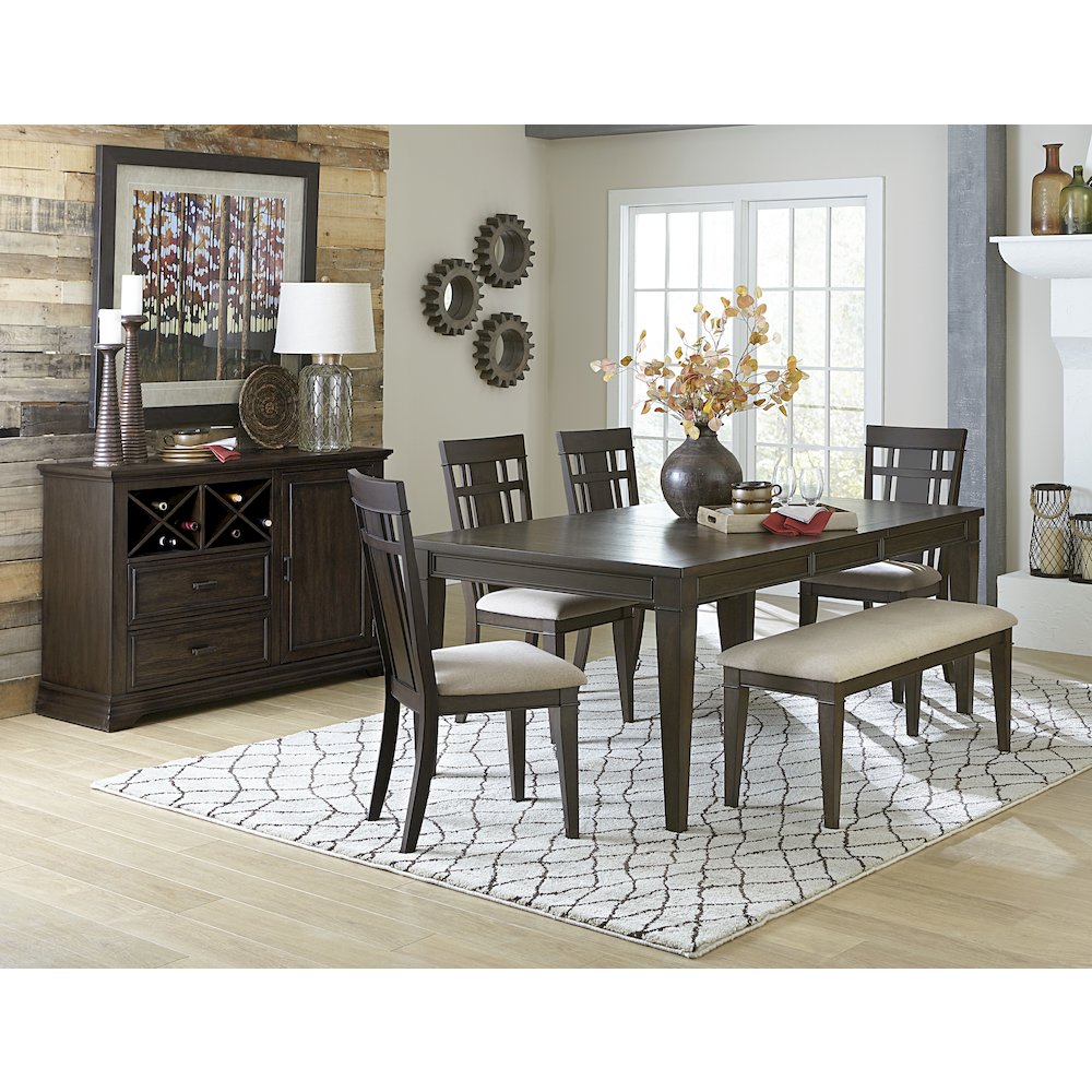 Makah Wood Dining Room Side Chair, set of 2 in Beige