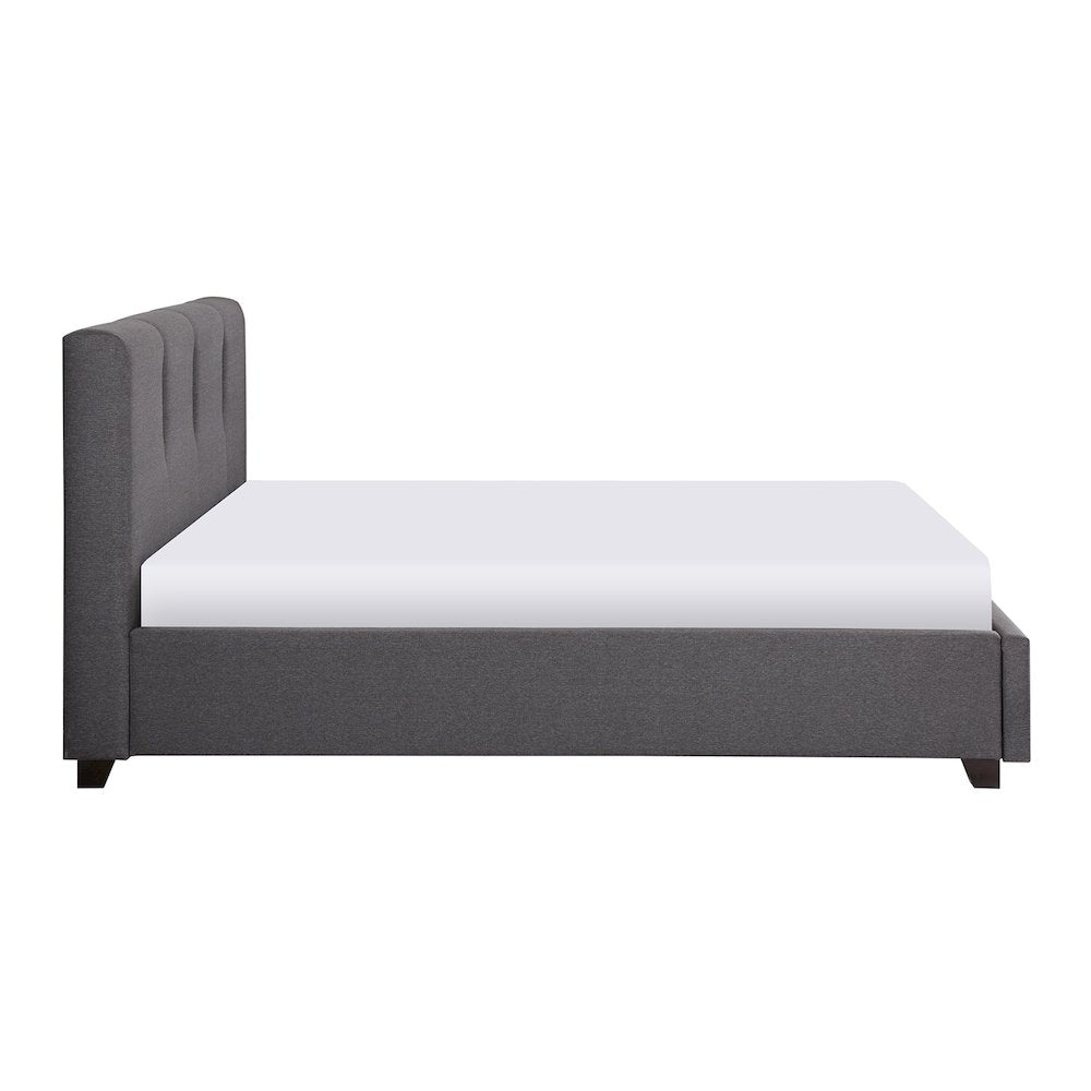 Aitana Textured Full Platform Bed in Graphite