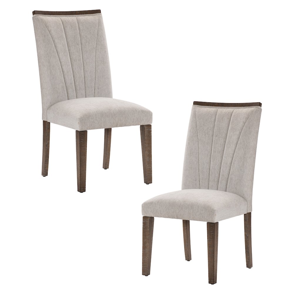 Brookings Textured Dining Room Side Chair, set of 2 in Gray