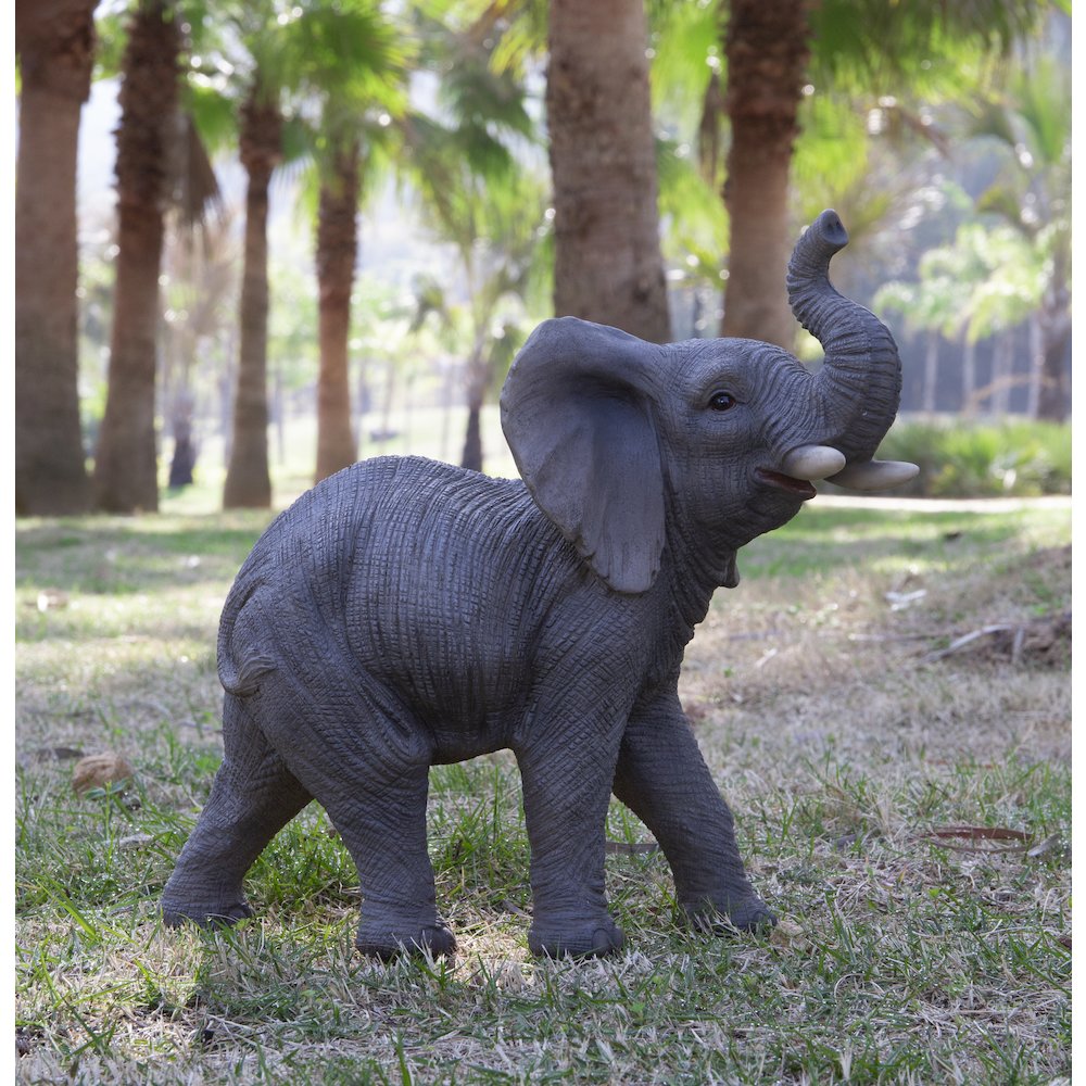 Elephant W/Trunk Up Statue