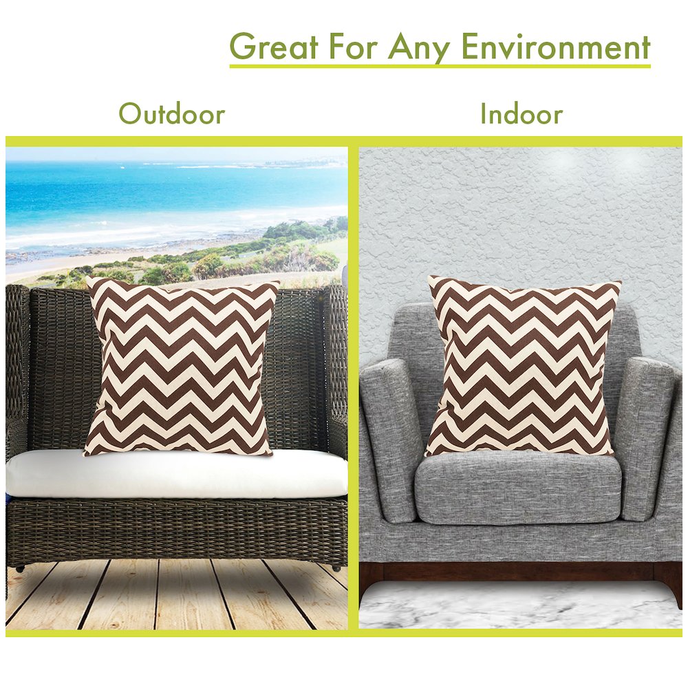 Majestic Home Goods Pillow 20x20 Chevron Chocolate