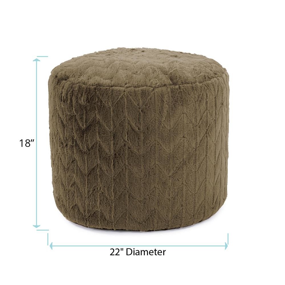 Tall Pouf Angora Natural