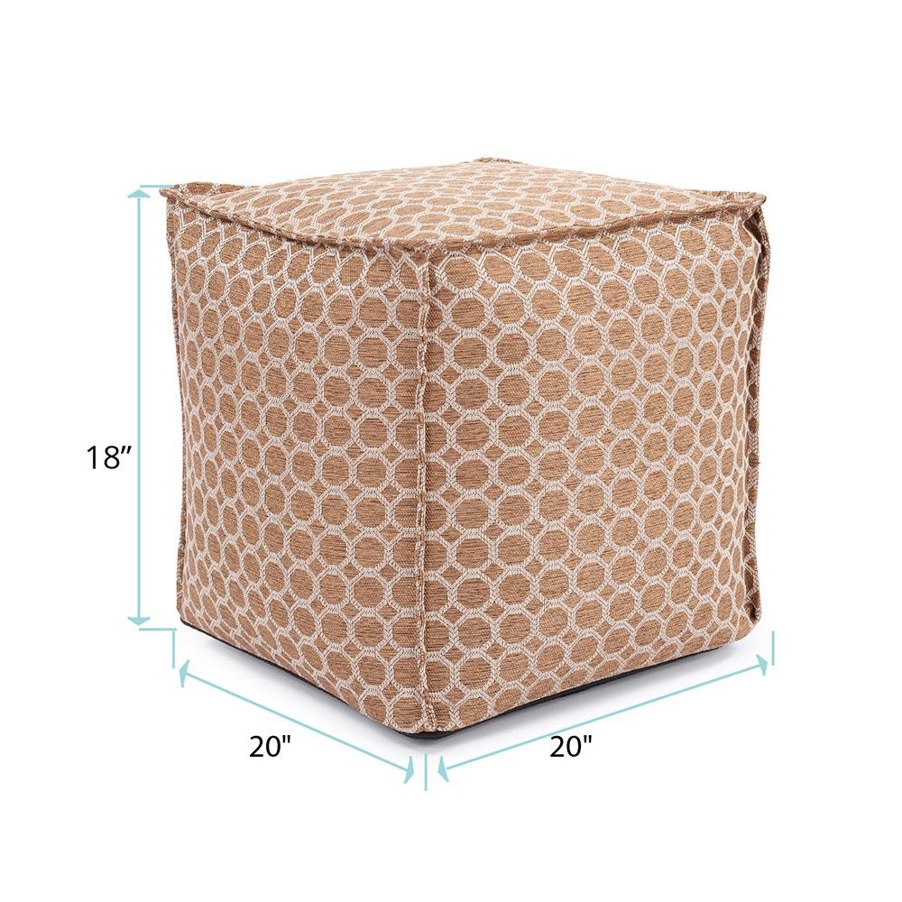 Square Pouf Pyth Gold