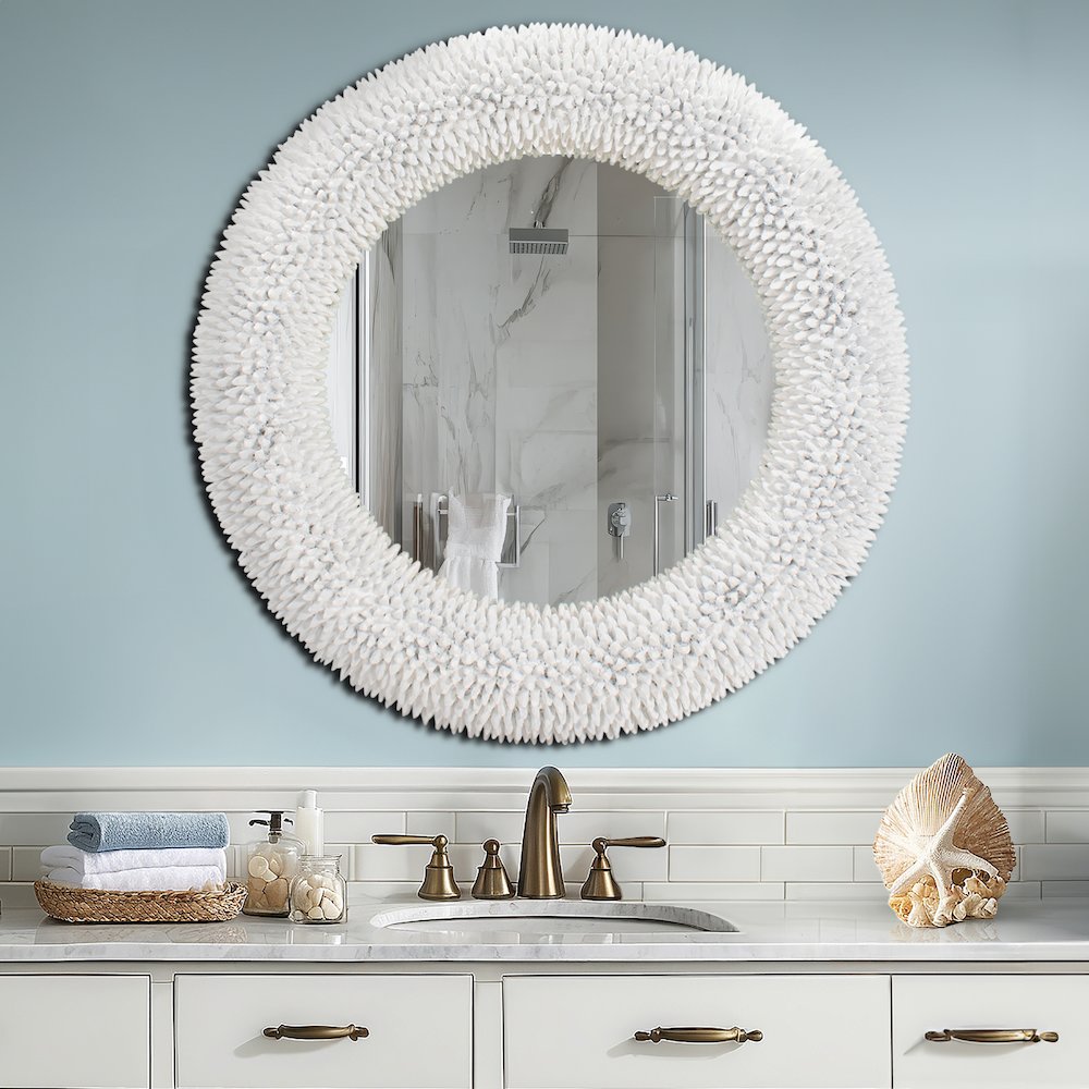 Coralline Round Mirror