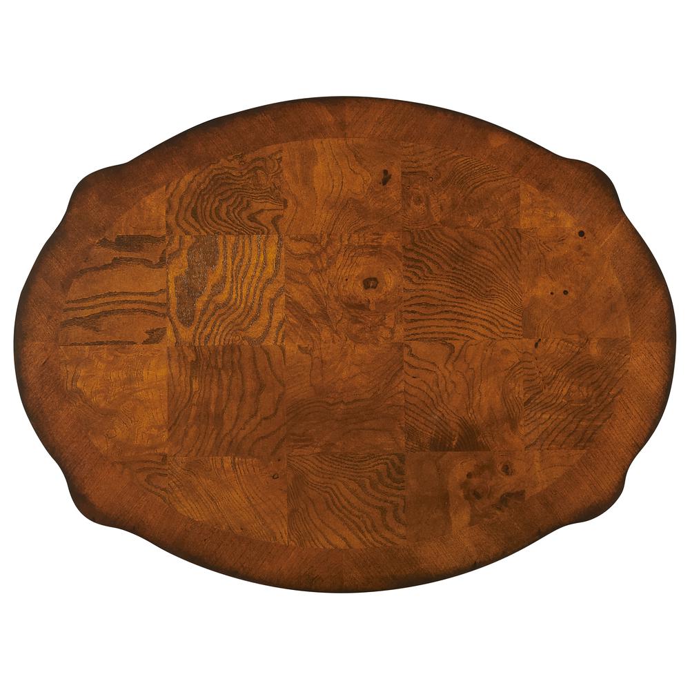 Modern Oval Side Table with Drawers - Wooden Accent Table for Living Room