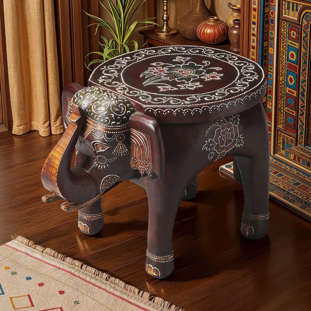 Botswana Hand Painted Side Table, Assorted
