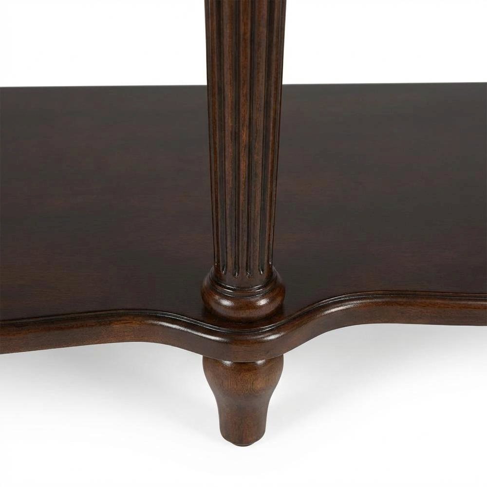 Console Sofa Table with 3 Drawers, Traditional Style for Entryway Room, Cherry