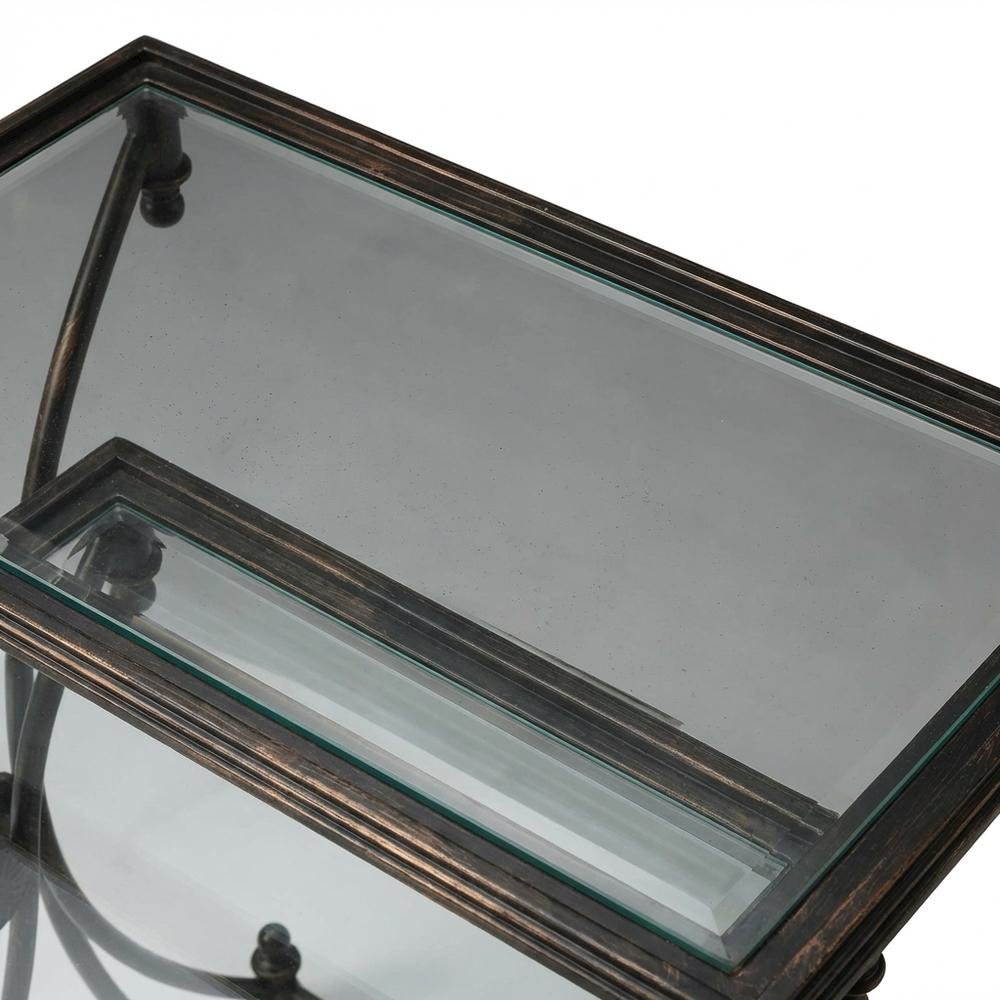 Metal Nesting Tables Set of 2, Transitional Side Table for Living Room