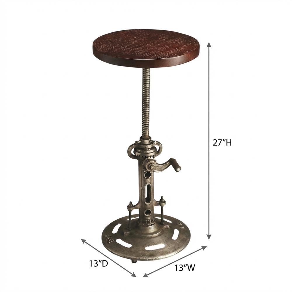 Industrial Bar Stool with Distressed Wood, Counter Stool for Kitchen Bar