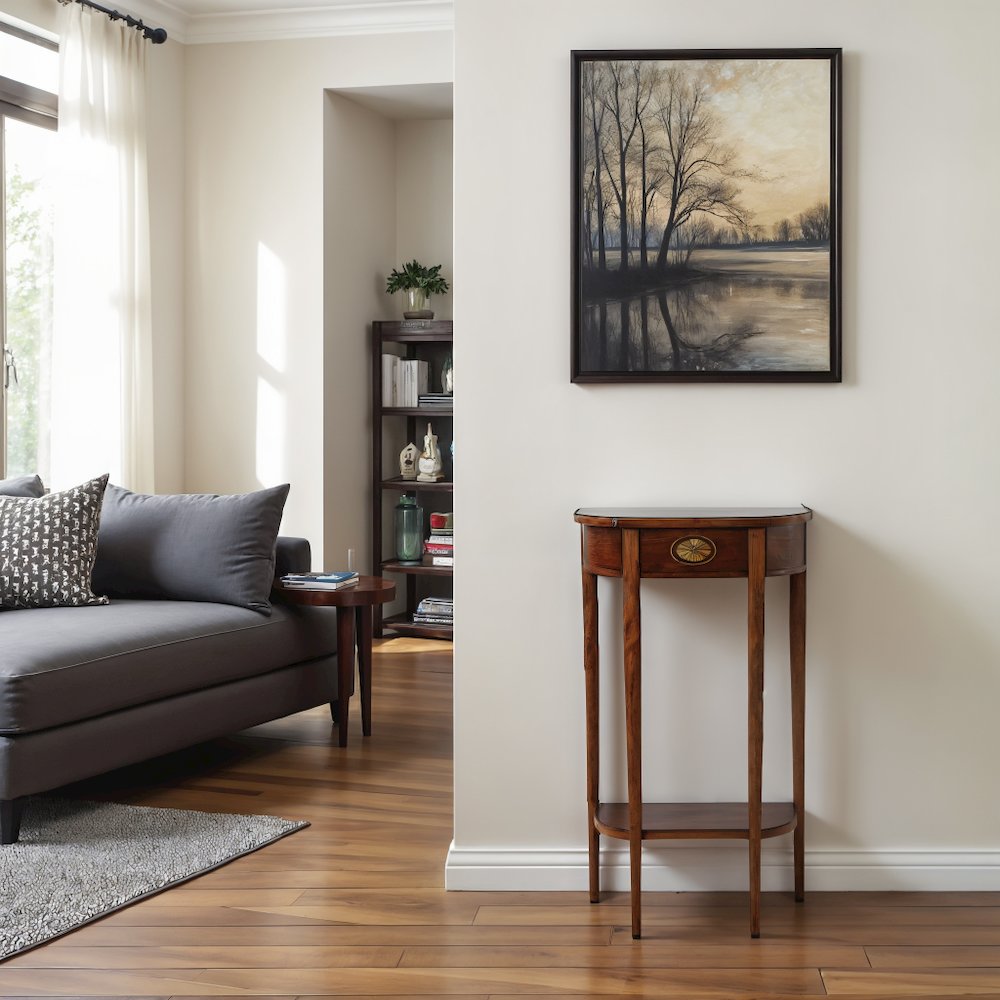 Medium Brown Small Console Table for Entryway or Living Room