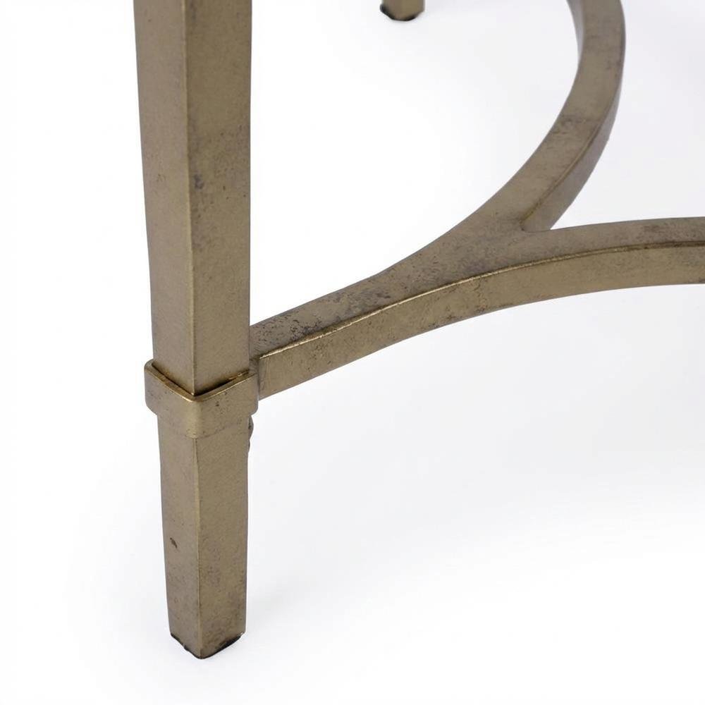 Oval Glass End Table, Modern Contemporary Accent Table for Living Room